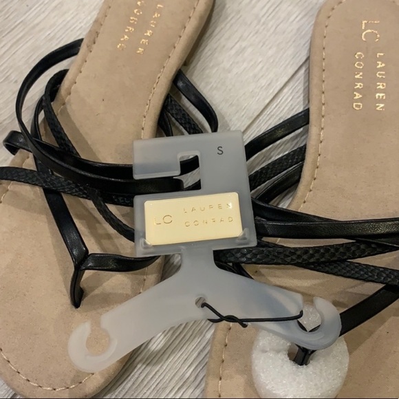 New LC Lauren Conrad Sodalite Strappy Slide Sandal - Picture 3 of 7